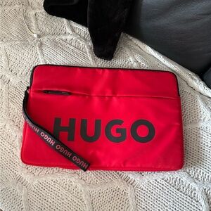 HUGO Vibrant Red Laptop Bag